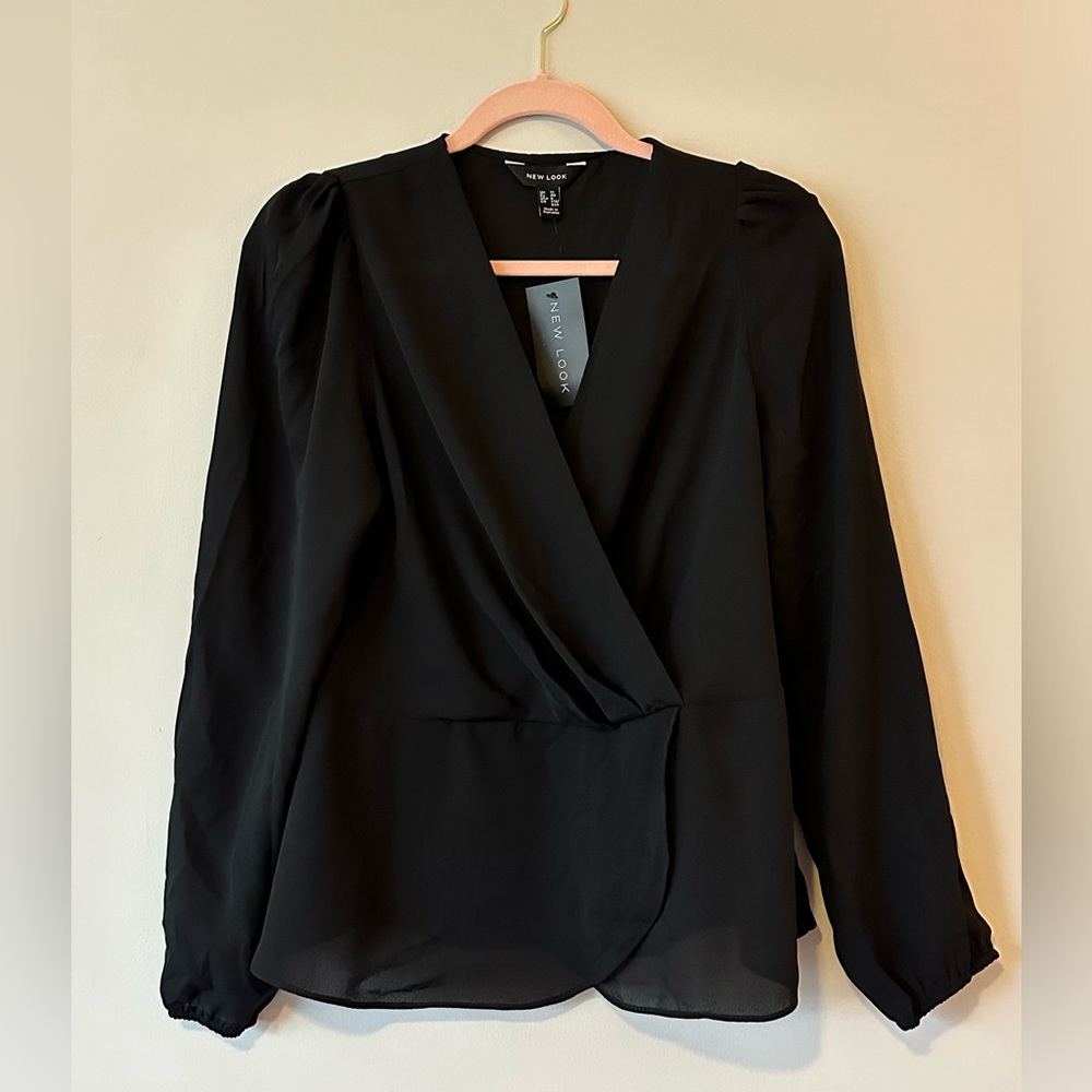 NWT ASOS Faux Wrap Top Size 8